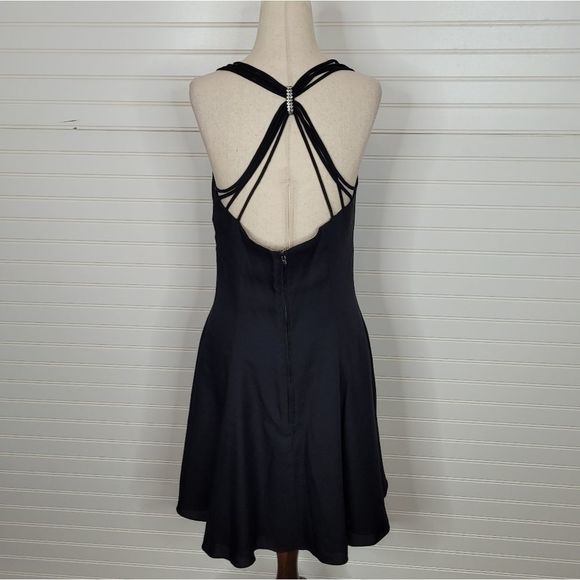 BETSEY & Adam Black Cocktail Fit & Flare Mini Dress - Picture 5 of 11